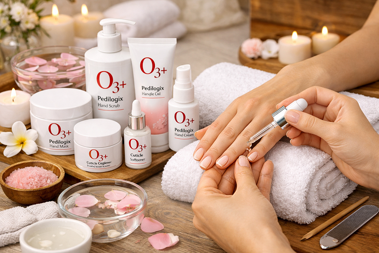 O3+ Pedilogix Bubble Gum Spa Manicure Banner